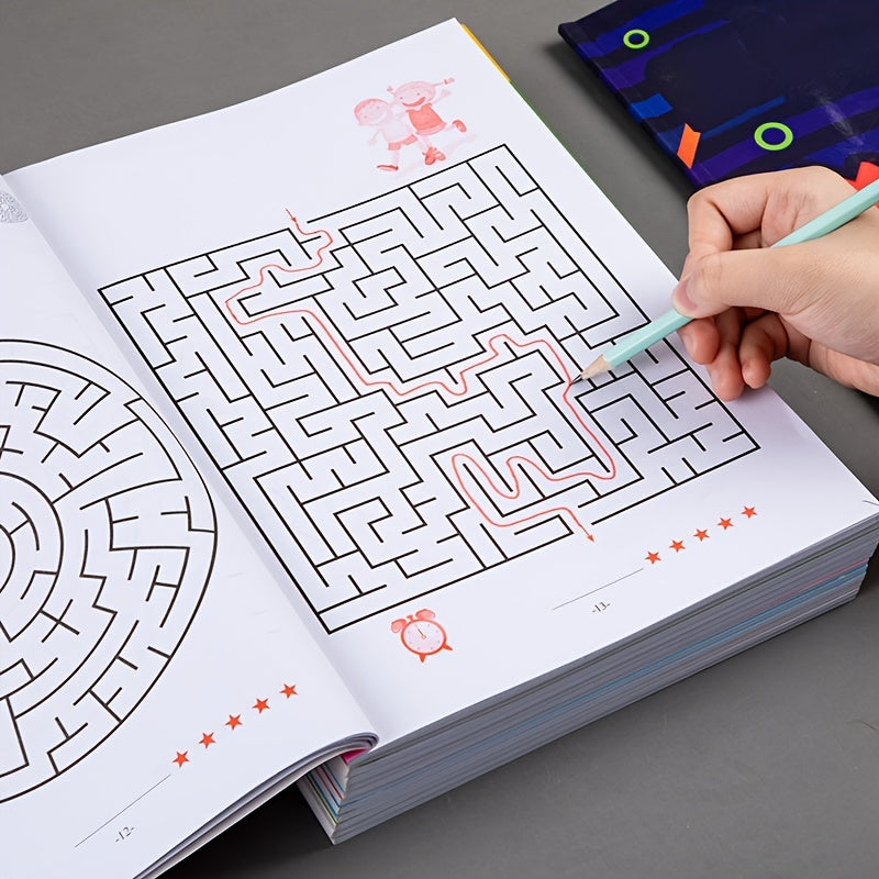 Maze Training Book for Concentration, a Puzzle Game Designed to Enhance Student Thinking And Attention, an Intelligence Development Toy, a Fun Gift for Holidays, And a Maze Game Book.