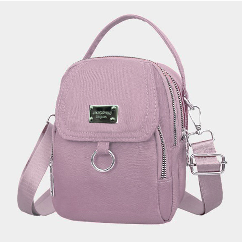 Lingzi Kangaroo Unisex Square Crossbody Bag - Adjustable Strap, Golden-Tone Hardware & Kangaroo Logo, Navy/Red/Black Casual Handbag for Men & Women, Compact Shoulder Purse for Phone, Wallet, Keys (Zipper Direction Varies)