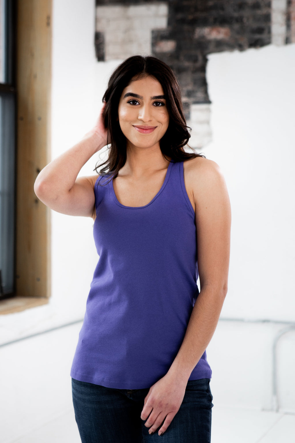 Ladies Premium Cotton Rib Racerback Tank