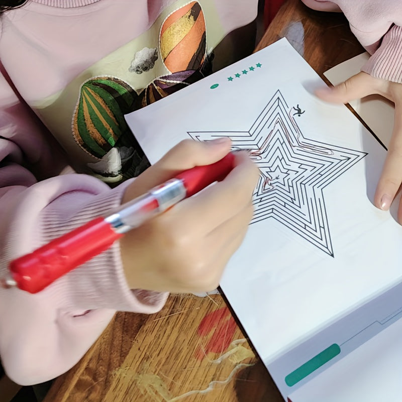 Maze Training Book for Concentration, a Puzzle Game Designed to Enhance Student Thinking And Attention, an Intelligence Development Toy, a Fun Gift for Holidays, And a Maze Game Book.