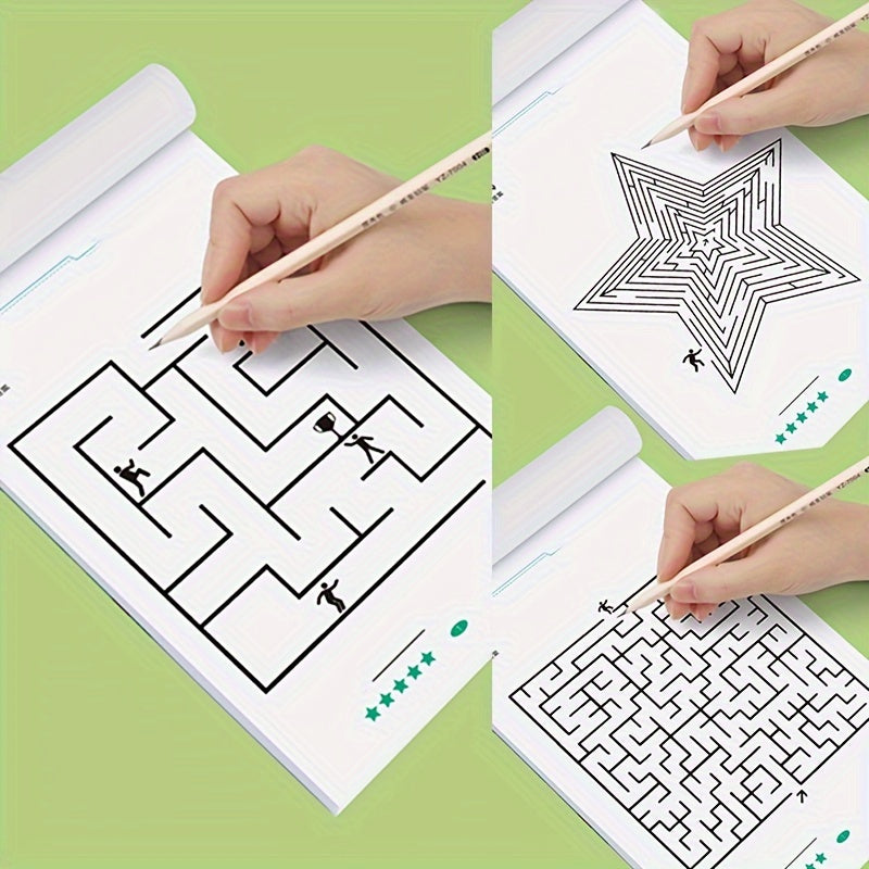 Maze Training Book for Concentration, a Puzzle Game Designed to Enhance Student Thinking And Attention, an Intelligence Development Toy, a Fun Gift for Holidays, And a Maze Game Book.