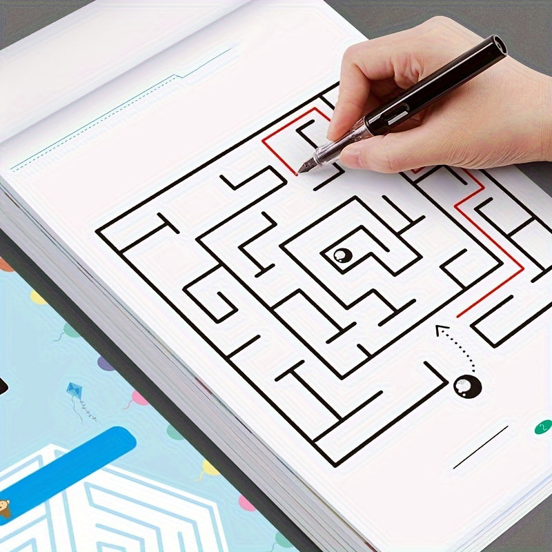 Maze Training Book for Concentration, a Puzzle Game Designed to Enhance Student Thinking And Attention, an Intelligence Development Toy, a Fun Gift for Holidays, And a Maze Game Book.