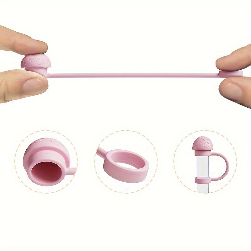 6pcs Silicone Straw Caps for 30/40oz Tumblers and Thermos, Food-Grade Silicone Material, Dustproof & Easy to Clean