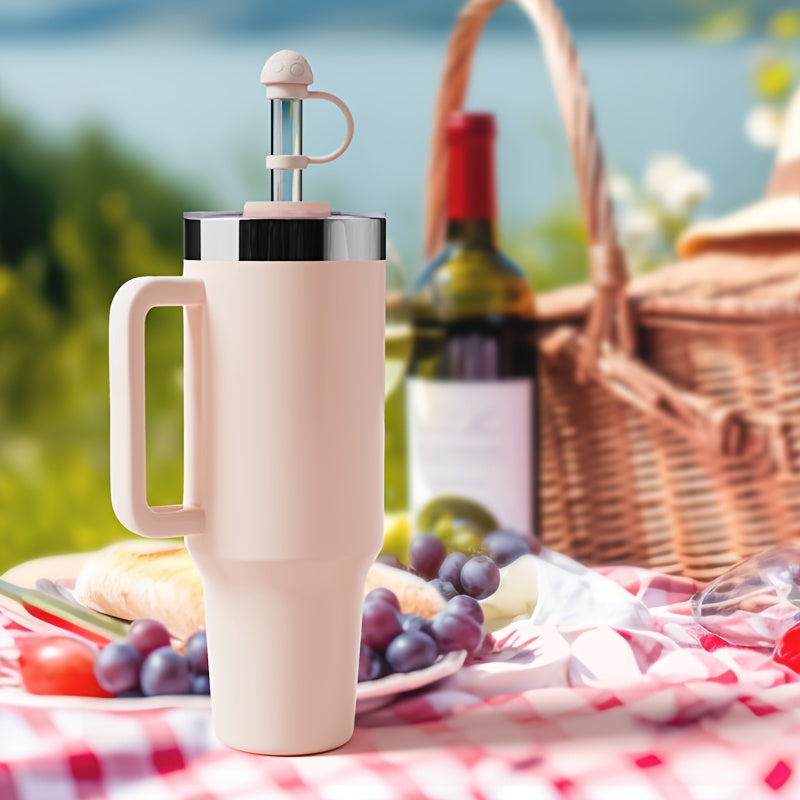 6pcs Silicone Straw Caps for 30/40oz Tumblers and Thermos, Food-Grade Silicone Material, Dustproof & Easy to Clean