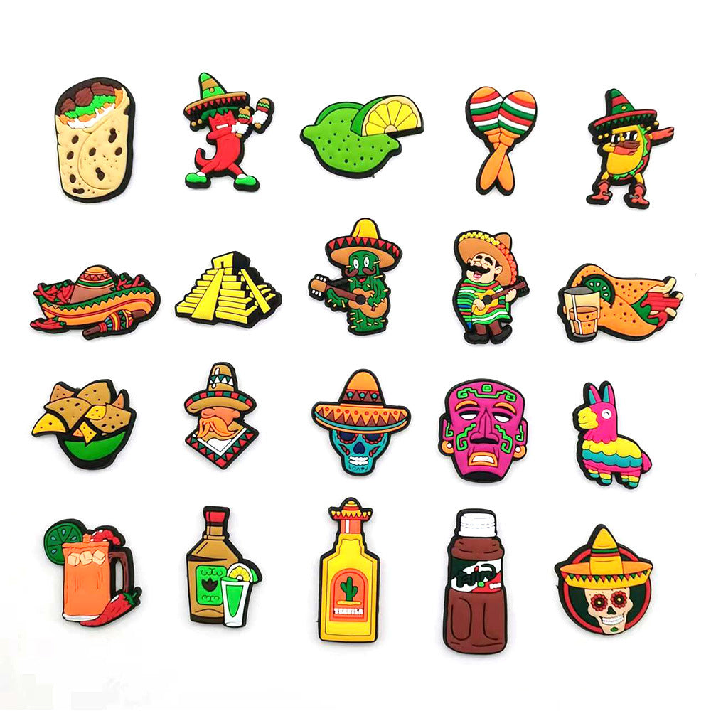 Mexican Food Series Interesting Diy Shoe Flower Decorations