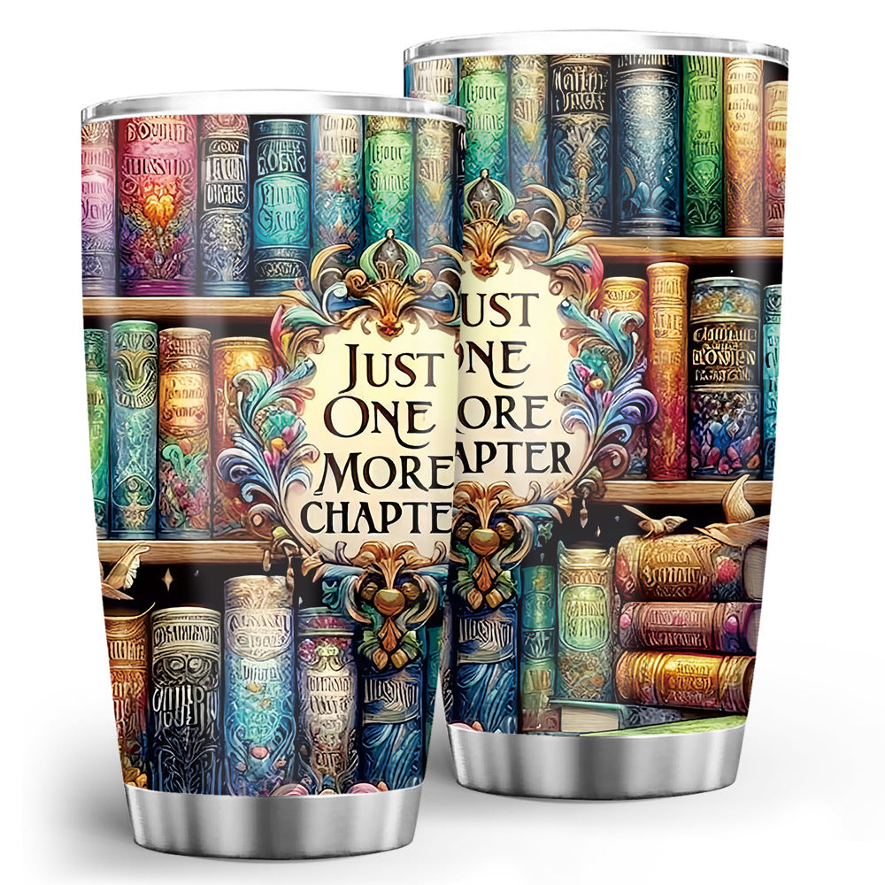 1pc Contemporary Metal Book Lovers Travel Mug, 20oz Stainless Steel Library Design Tumbler, Universal Holiday Gift for Readers, No Electricity or Feathers Required