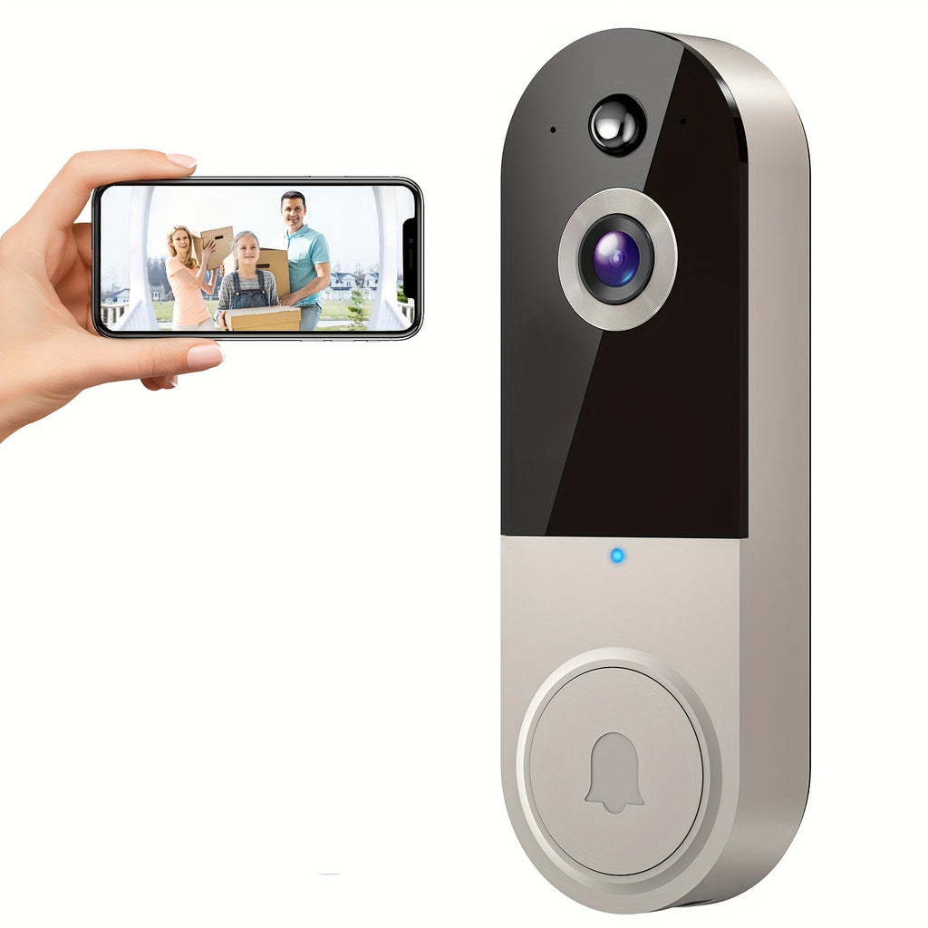 1080P Video Doorbell Camera, Intelligent Body Detection, Cloud Storage, Real-time View, Two-way Audio, Infrared Night Vision, Battery Powered, Monitoring