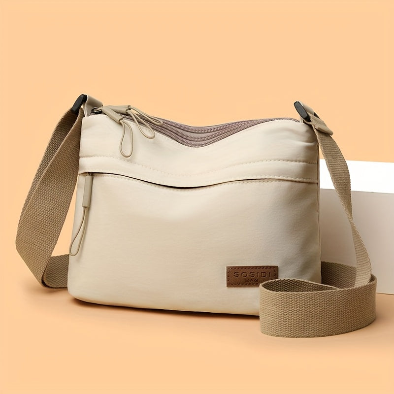 Available in 4 Colors - Women's Crossbody Bag with Large Capacity, Multi-Layer Zipper Closure and Adjustable Shoulder Strap, Suitable for Casual Outings, Office Commuting, Shopping, Gatherings, and Motherhood