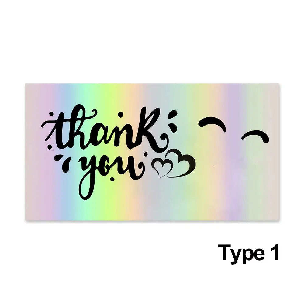 50PCS 5*9cm Greeting Postcard Online Retail Thanks Gorgeous Beyond Grateful Labels Thank You For Your Order Appreciate Cards