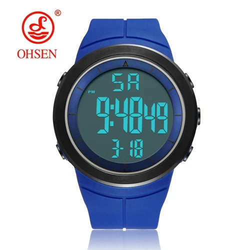 Digital Watches for Men Black 50M Diving Tactical Wristwatch Big Dial Waterproof Electronic Led Military Clocks Alarm Stopwatch