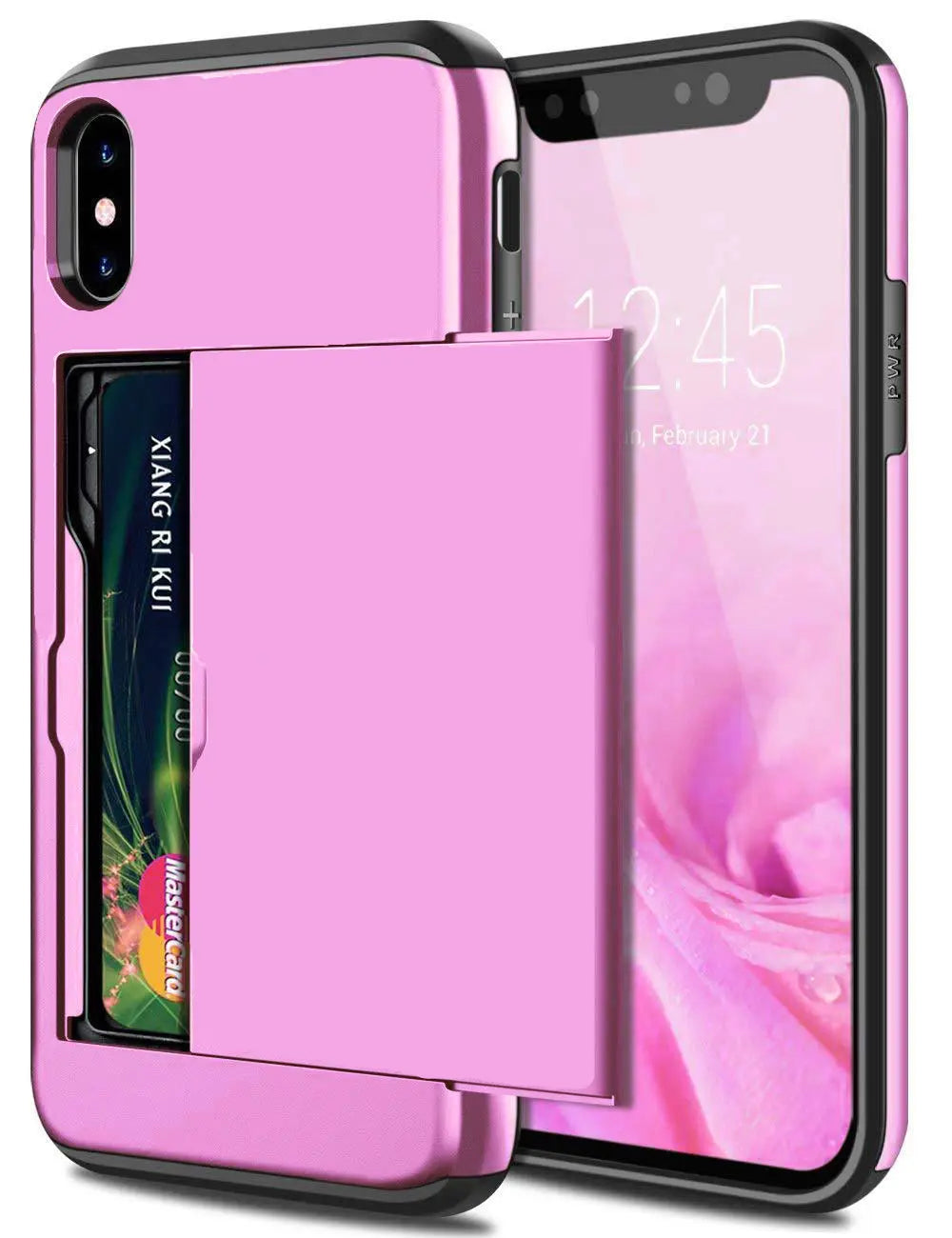 Business Phone Cases For iPhone X XS Max XR Case Slide Armor Wallet Card Slots Holder Cover for iPhone 7 8 Plus 6 6s 5 5S SE