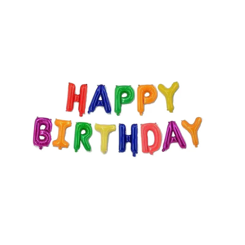 16 inch  Letters HAPPY BIRTHDAY Foil Balloons Happy Birthday Party Decoration Kids Alphabet Air Balloons Baby Shower Supplies