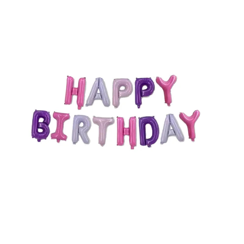 16 inch  Letters HAPPY BIRTHDAY Foil Balloons Happy Birthday Party Decoration Kids Alphabet Air Balloons Baby Shower Supplies
