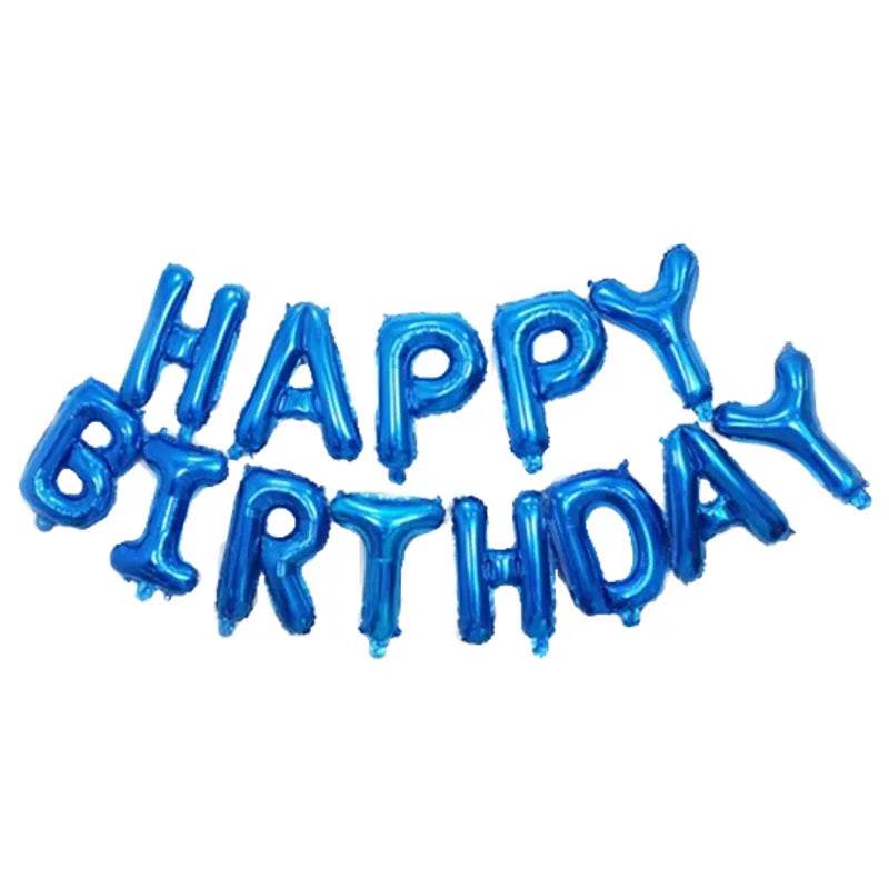 16 inch  Letters HAPPY BIRTHDAY Foil Balloons Happy Birthday Party Decoration Kids Alphabet Air Balloons Baby Shower Supplies