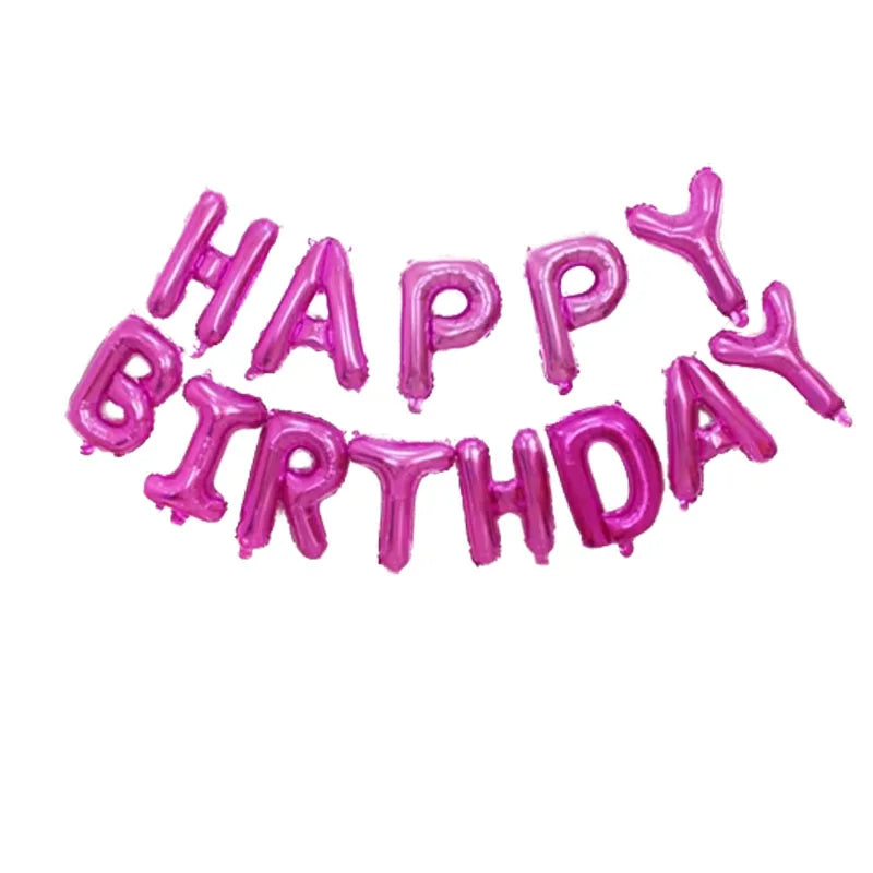 16 inch  Letters HAPPY BIRTHDAY Foil Balloons Happy Birthday Party Decoration Kids Alphabet Air Balloons Baby Shower Supplies
