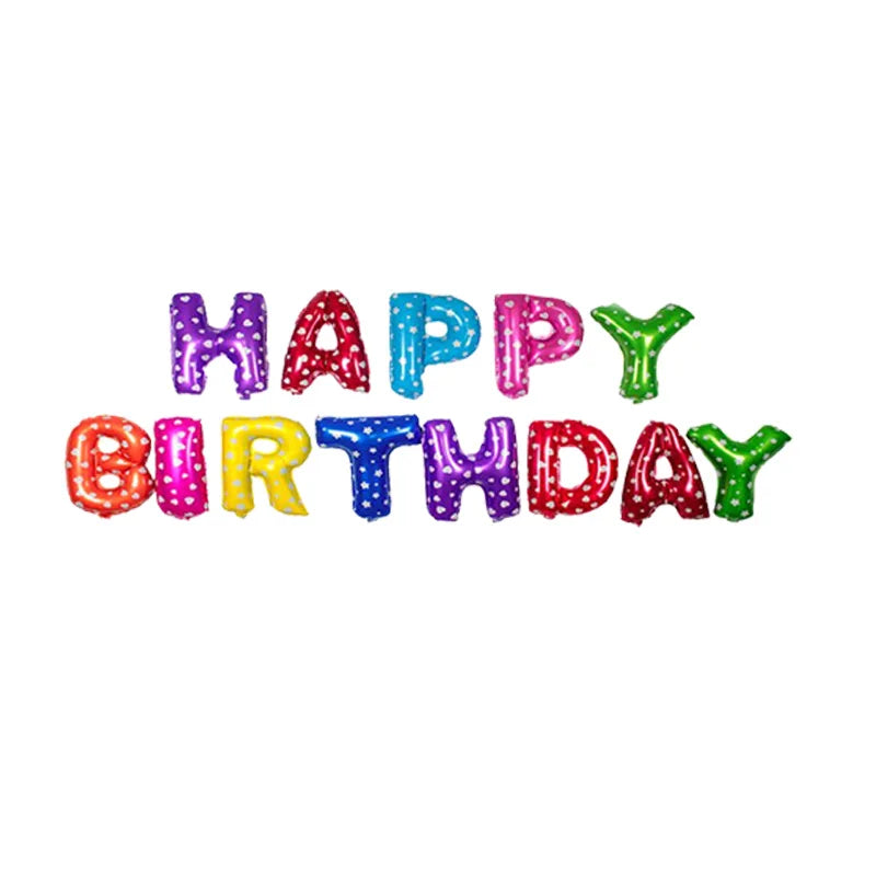 16 inch  Letters HAPPY BIRTHDAY Foil Balloons Happy Birthday Party Decoration Kids Alphabet Air Balloons Baby Shower Supplies