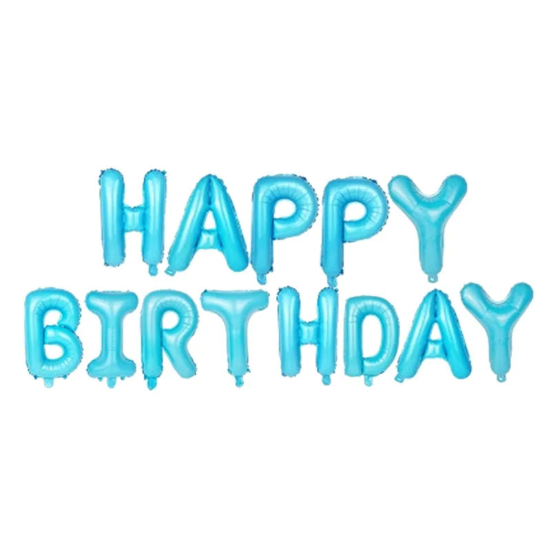 16 inch  Letters HAPPY BIRTHDAY Foil Balloons Happy Birthday Party Decoration Kids Alphabet Air Balloons Baby Shower Supplies