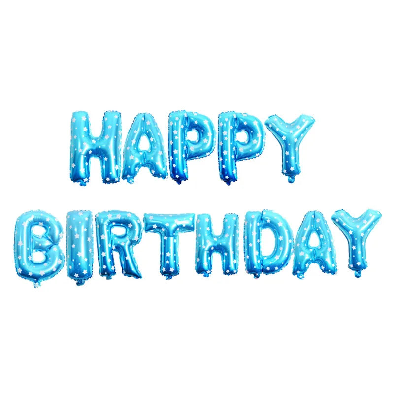 16 inch  Letters HAPPY BIRTHDAY Foil Balloons Happy Birthday Party Decoration Kids Alphabet Air Balloons Baby Shower Supplies