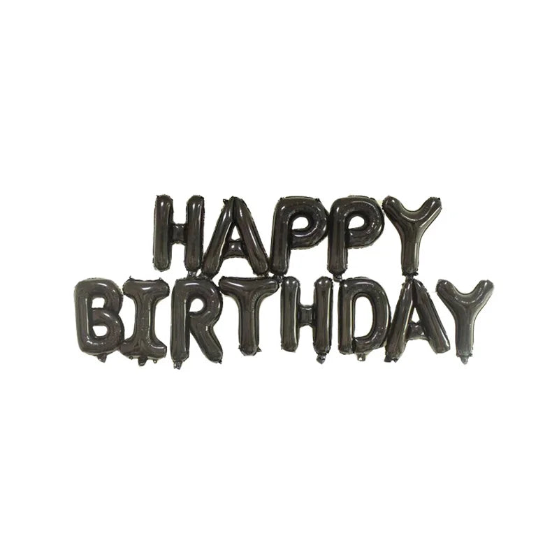 16 inch  Letters HAPPY BIRTHDAY Foil Balloons Happy Birthday Party Decoration Kids Alphabet Air Balloons Baby Shower Supplies