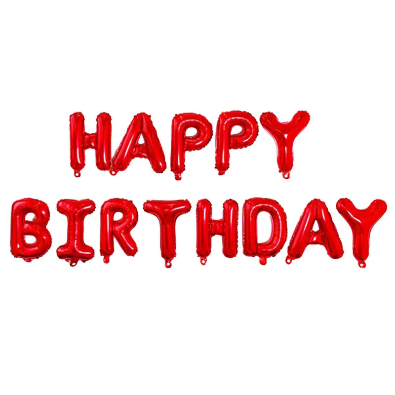 16 inch  Letters HAPPY BIRTHDAY Foil Balloons Happy Birthday Party Decoration Kids Alphabet Air Balloons Baby Shower Supplies