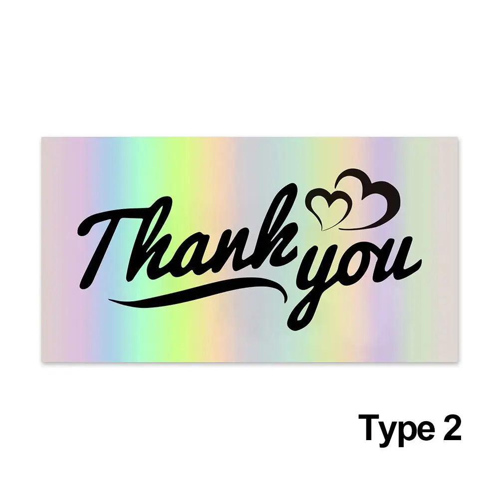 50PCS 5*9cm Greeting Postcard Online Retail Thanks Gorgeous Beyond Grateful Labels Thank You For Your Order Appreciate Cards