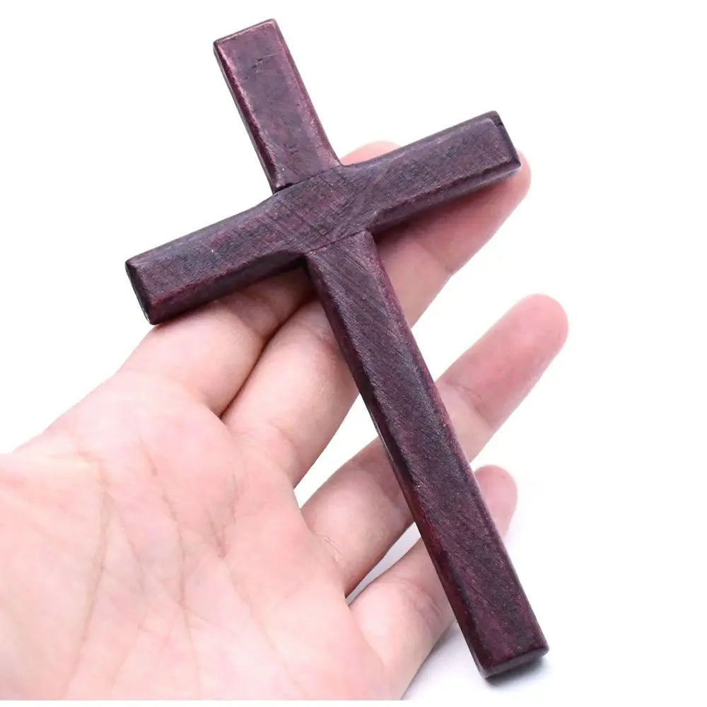 Christian Wooden Cross 12cm(4.7in) Hanging Wall Large Long Crucifix Home Decoration