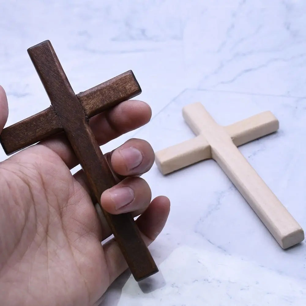 Christian Wooden Cross 12cm(4.7in) Hanging Wall Large Long Crucifix Home Decoration