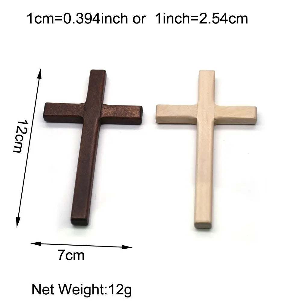 Christian Wooden Cross 12cm(4.7in) Hanging Wall Large Long Crucifix Home Decoration
