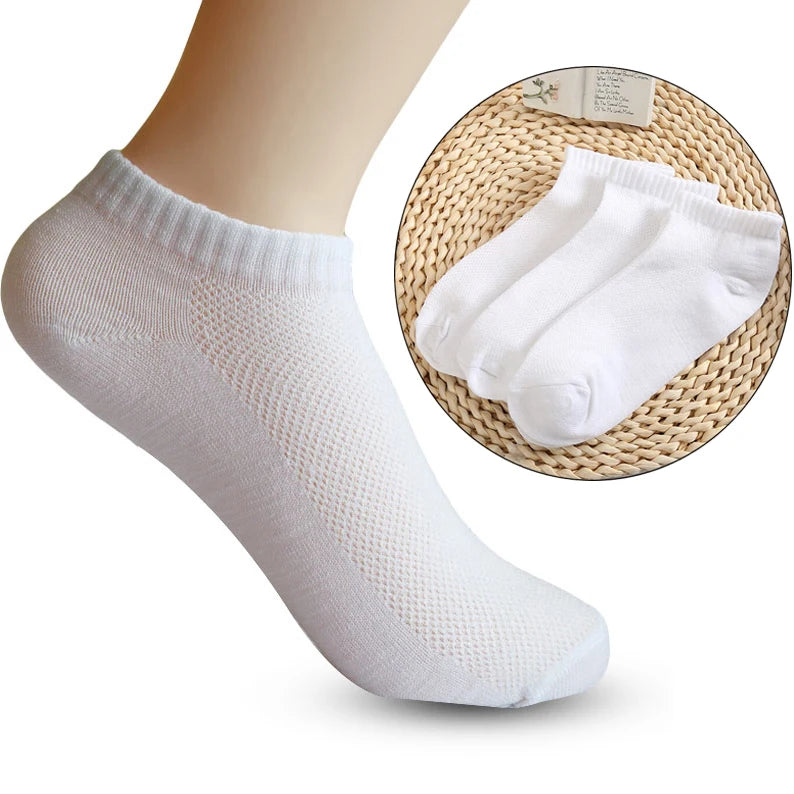 5pairs Cotton Socks  Men Casual Breathable Sports Sock Autumn Spring Running Basketball Short Ankle Low Cut Sox Boat Socks
