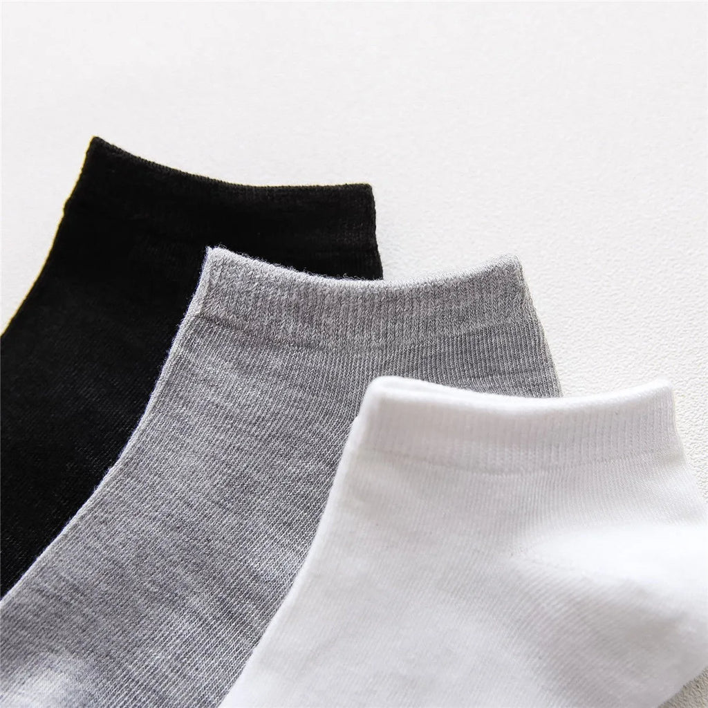 5pairs Cotton Socks  Men Casual Breathable Sports Sock Autumn Spring Running Basketball Short Ankle Low Cut Sox Boat Socks