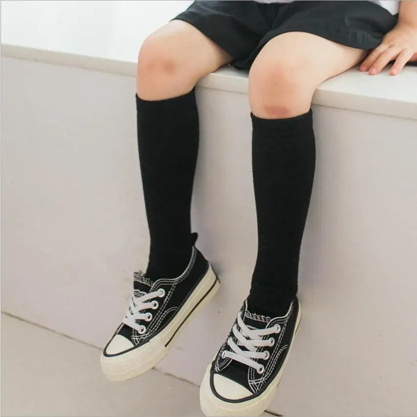 Children's socks wholesale infant kids knee high girl cartoon toddler baby socks cotton knee high long 2 to 10 Year kids socks