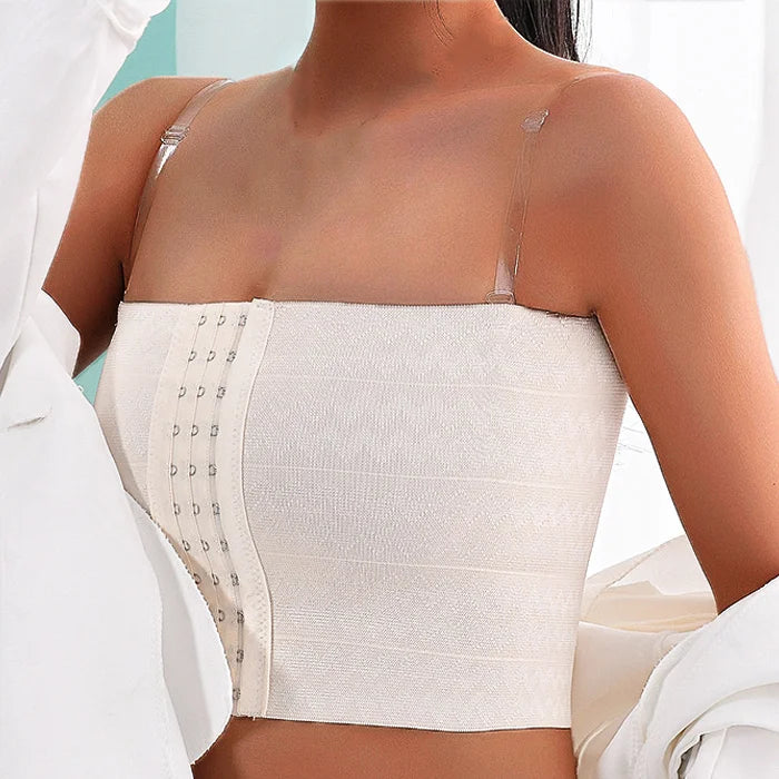 Breast Bra Intimates Shaper Breast Binder Trans With Bra Straps Tops Breathable Buckle Short Chest Les Lesbian Tomboy
