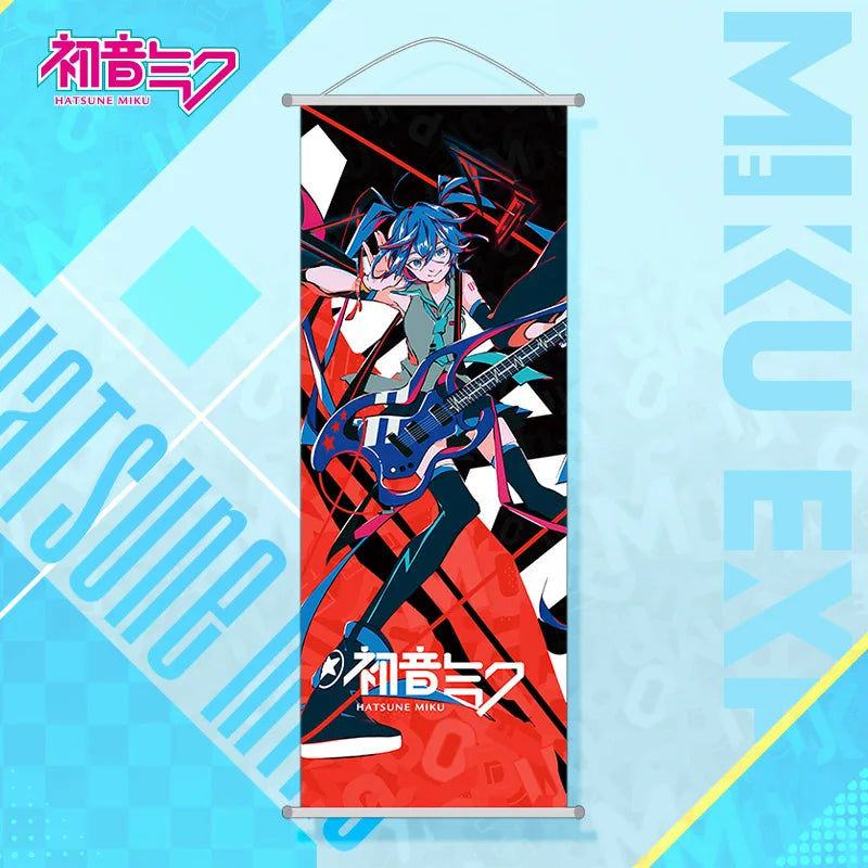 Hatsune Miku Room Decoration Wall Decoration Cartoon Hatsune Miku Hanging Painting Long Scroll Holiday Gift Anime Goods Support