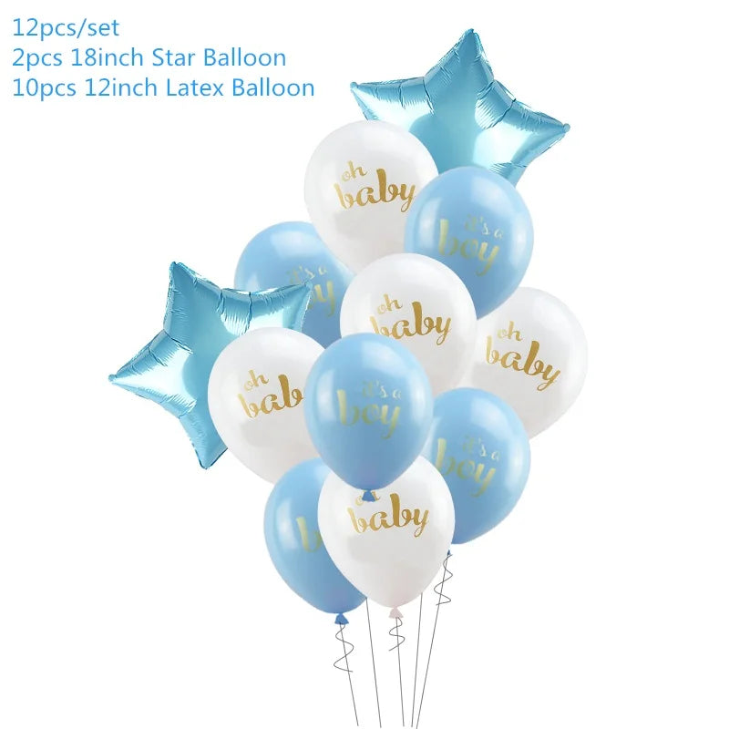 Baby Shower Boy Girl Decorations Set It's a Boy It's a Girl oh baby Balloons Gender Reveal Kids Birthday Party Baby Shower Gifts