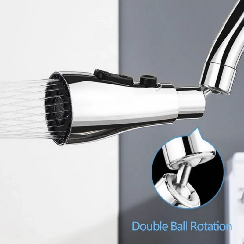 Universal 360° Rotation Kitchen Faucet Extender 3 In1 ABS Durable Water Saving Shower Spray Head Bathroom Basin Tap Replacement