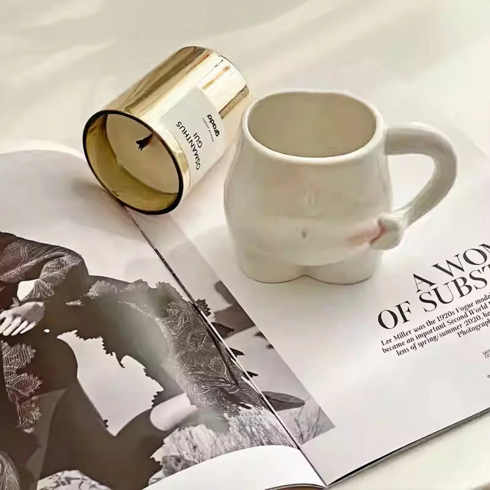 Funny Belly-Shaped Cup, Fitness & Weight Loss Cup, Fat Belly Mug, Squishy Belly Mug, Weird & Quirky Water Cup, Birthday Gift