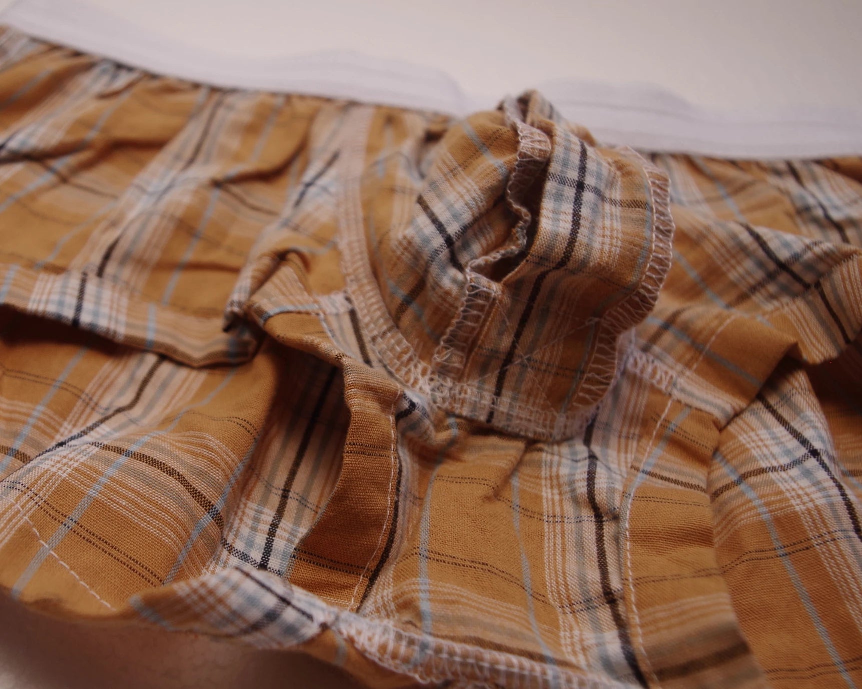 Men's Underwear Breathable Loose Briefs Low Waist Sexy Plaid Homemade Pants Cotton Comrade Fashion Boxer Briefs Men's Underwear