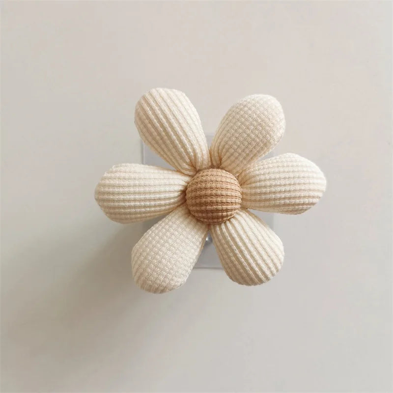 INS Flower Wall Hook Wooden Sticky Hooks Towel Coats Storage Holder Nordic Kids Room Decoration Minimalist Wardrobe Door Decor