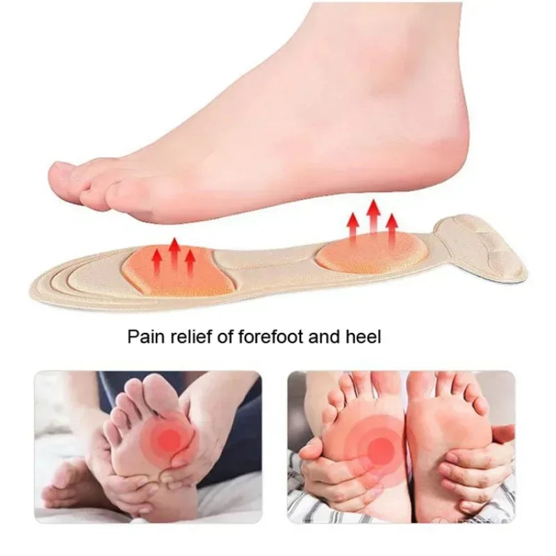 1 Pair 7 in 1 Memory Foam Insoles Women High-heel Shoes Insoles Anti-slip Cutable Insole Comfort Breathable Foot Care Pads