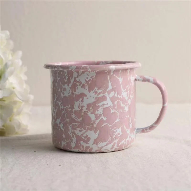 Hot Selling Enamel Mug Back to ancients Thick Wall Unbreakable Enamel Mugs Outdoor Camping Mug Bonfire Party Fishing Picnic Mugs