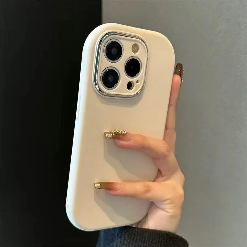 Luxury Cute Soft Silicone Candy Color Phone Case For iPhone 11 12 13 14 15 16 17 Pro Max Plus Shockproof Bumper Back Cases Cover