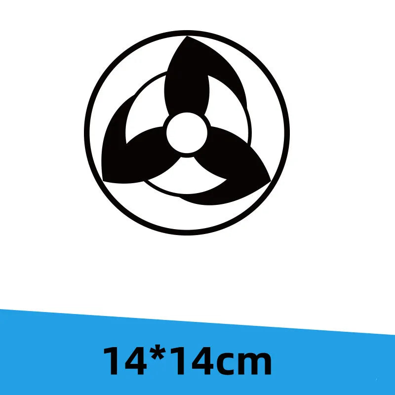 1Pcs Naruto Writing Wheel Eye Car Stickers Gas Tank Cover Decoration Waterproof  Stickers  Body Scratches Cover Car Stickers