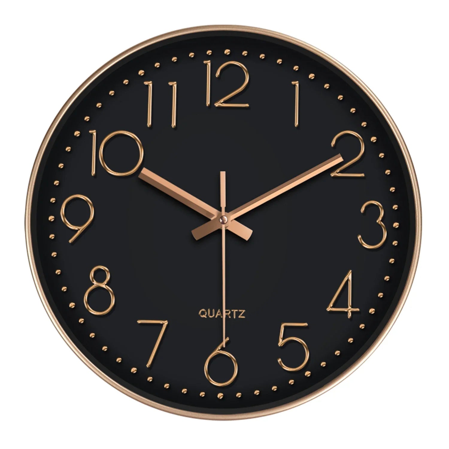 8-Inch Minimalist Quartz Wall Clock, 3D Digital Clock, Silent Clock for Living Rooms, Bedrooms, and Offices, Home Decor