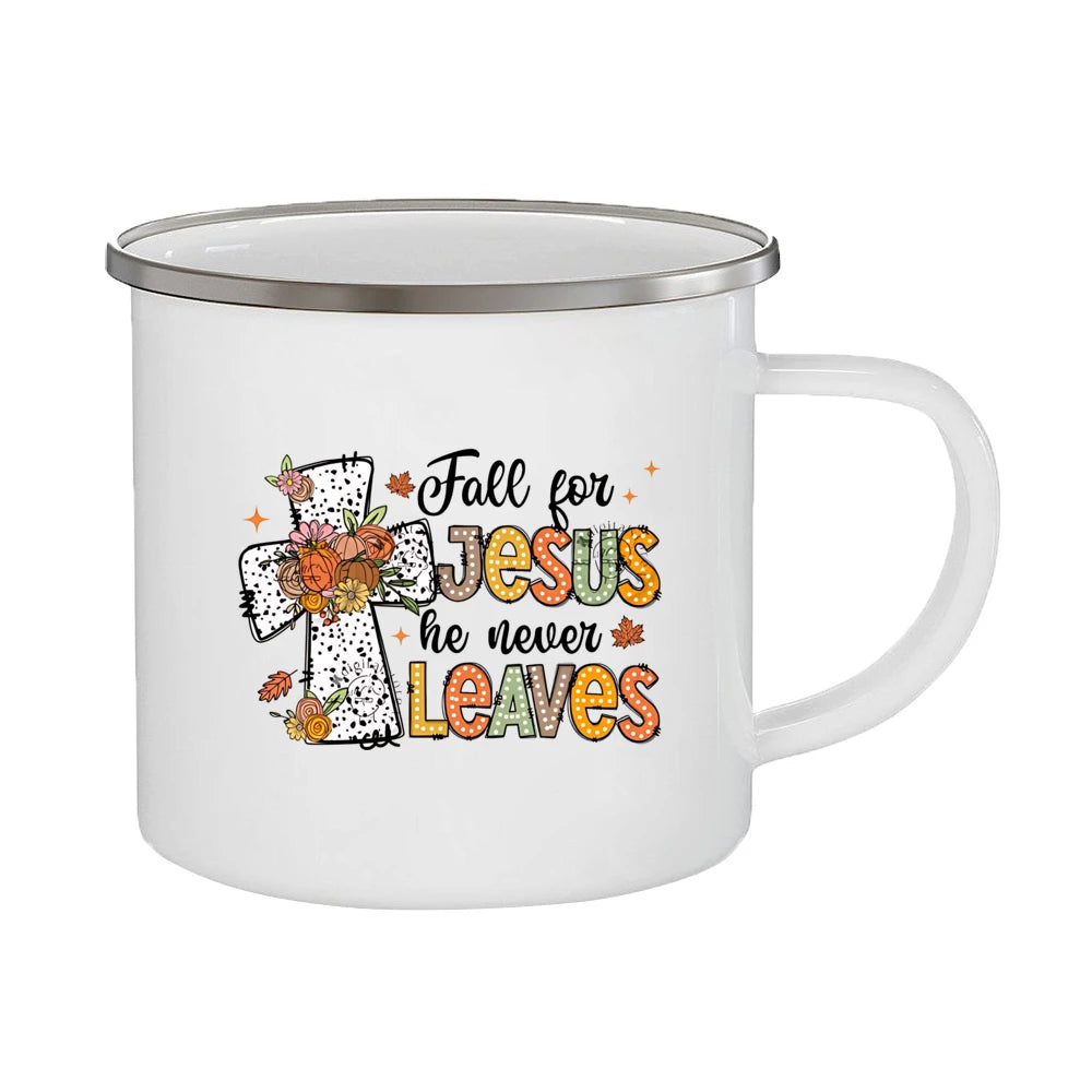 Just A Girl Who Loves Fall Mug Hello Autumn Mugs Pumpkin Spice Latte Enamel Coffee Cup Autumn Gifts Ideas