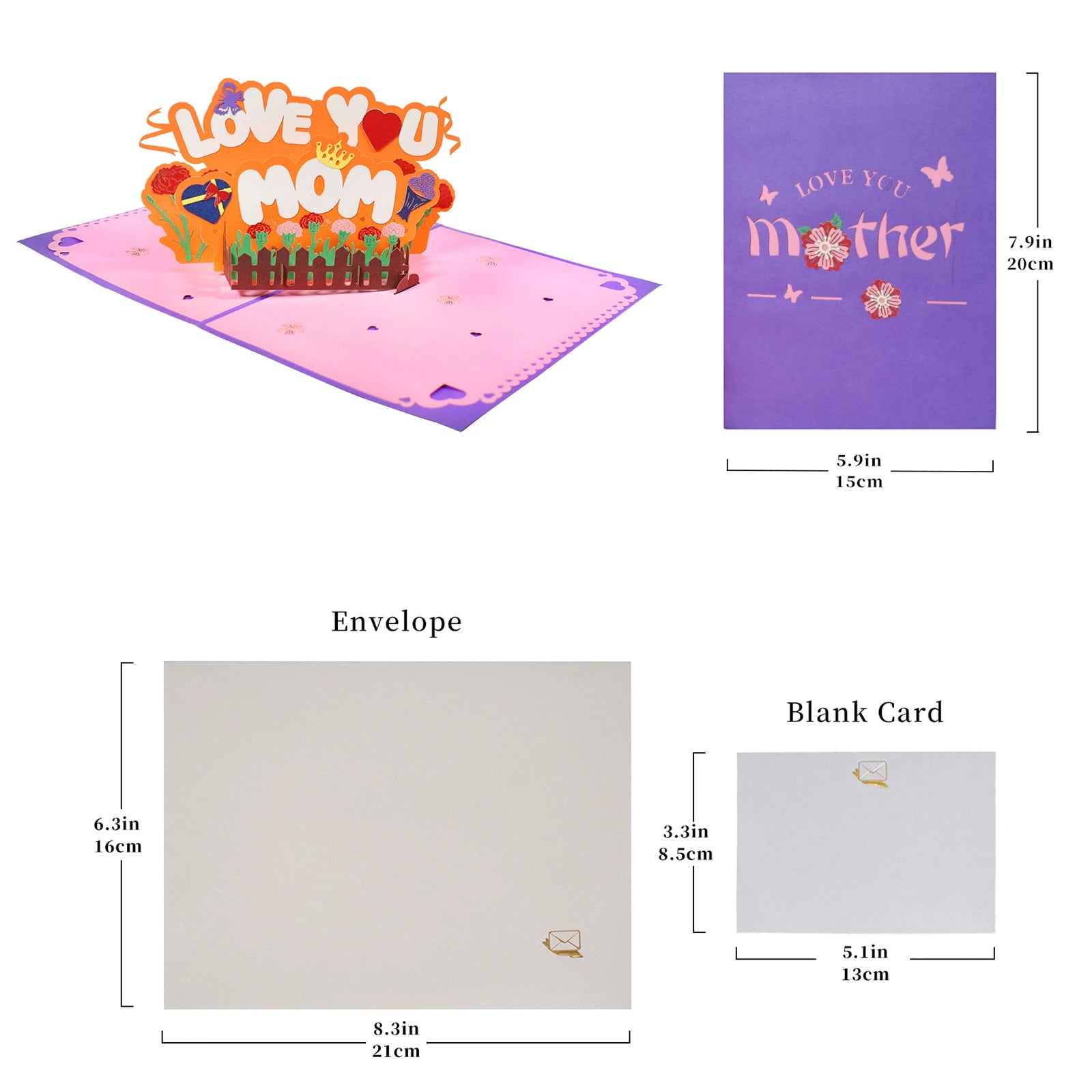 3D Happy Mother's Day Card, Pop Up Mothers Day Card, Card for Mom