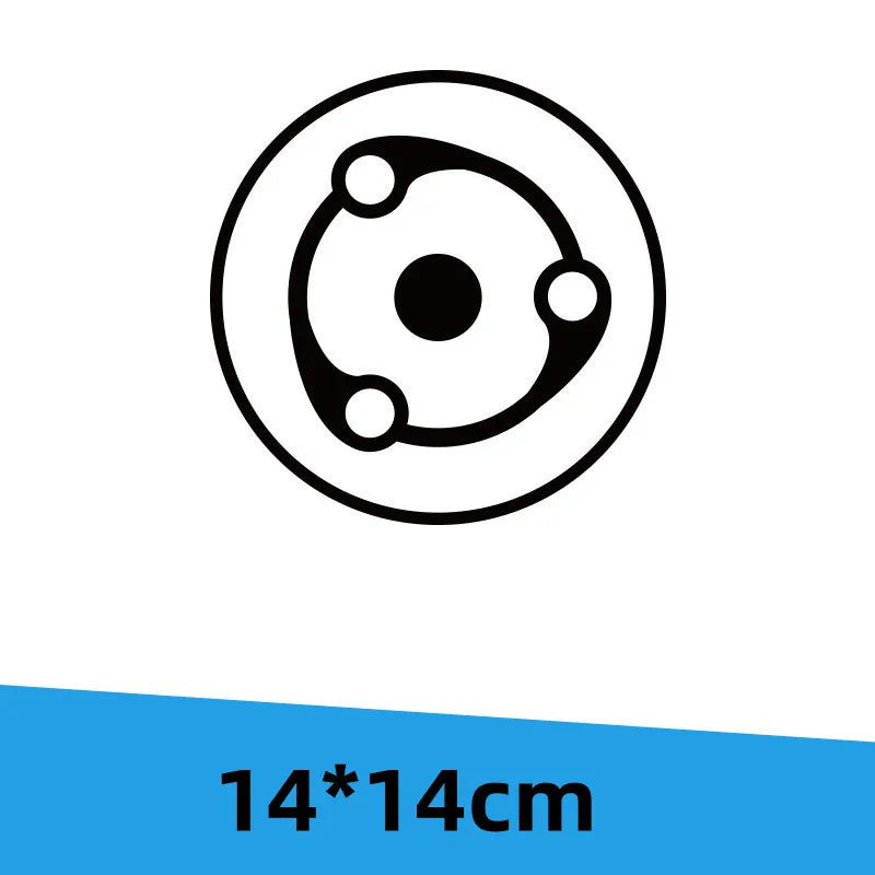 1Pcs Naruto Writing Wheel Eye Car Stickers Gas Tank Cover Decoration Waterproof  Stickers  Body Scratches Cover Car Stickers