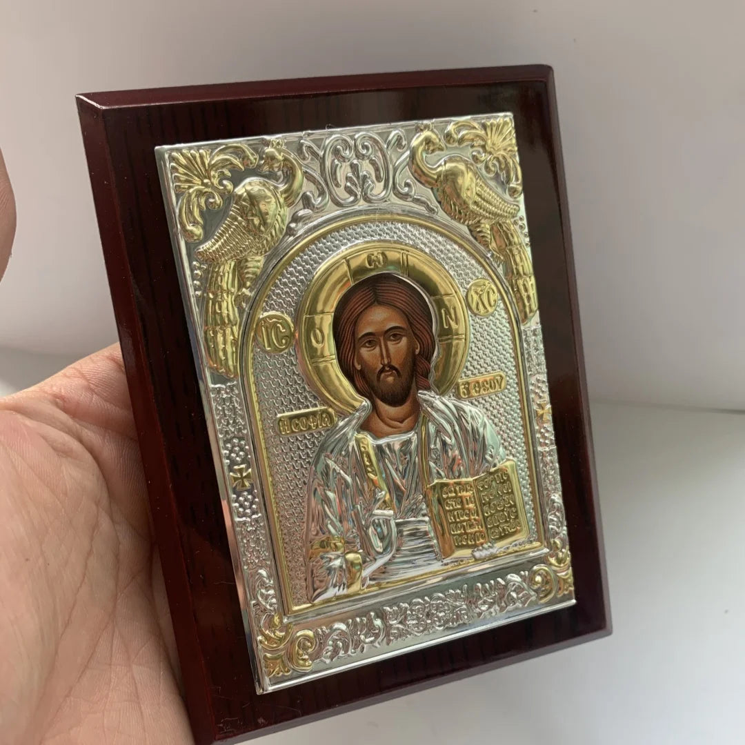 Orthodox Wood Jesus Icon Home Decoration Virgin Mary Christmas Easter Baptism Decor Church Souvenirs