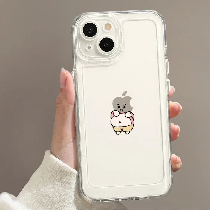 Funny Phone Case For iPhone 16 15 14 13 12 11 Pro Max XR X XS 13 12 Mini Soft Clear Cover
