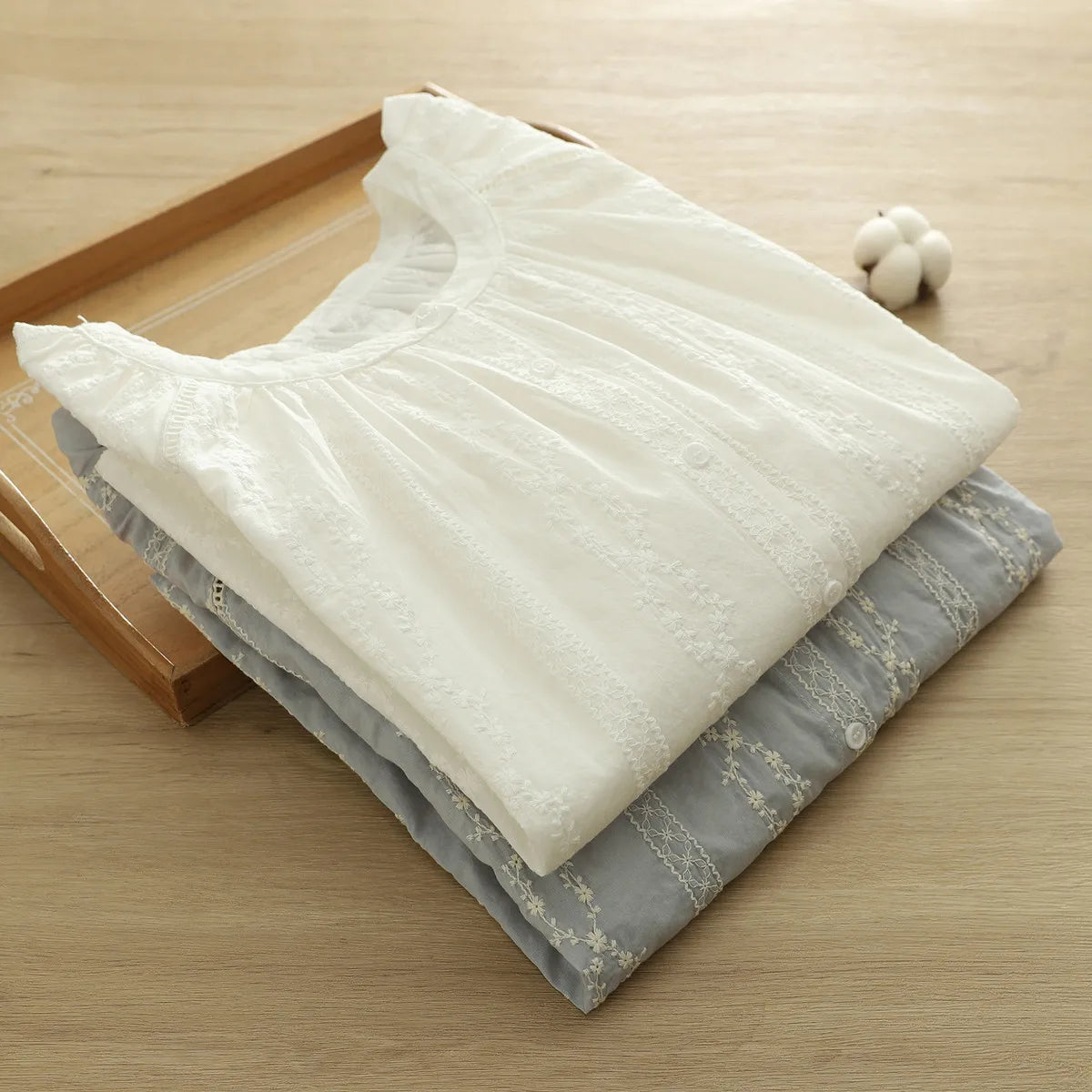 Fall clothes 2026 women cotton fine elegant blouses for women boho long sleeve lace embroider white blouses for lady tops