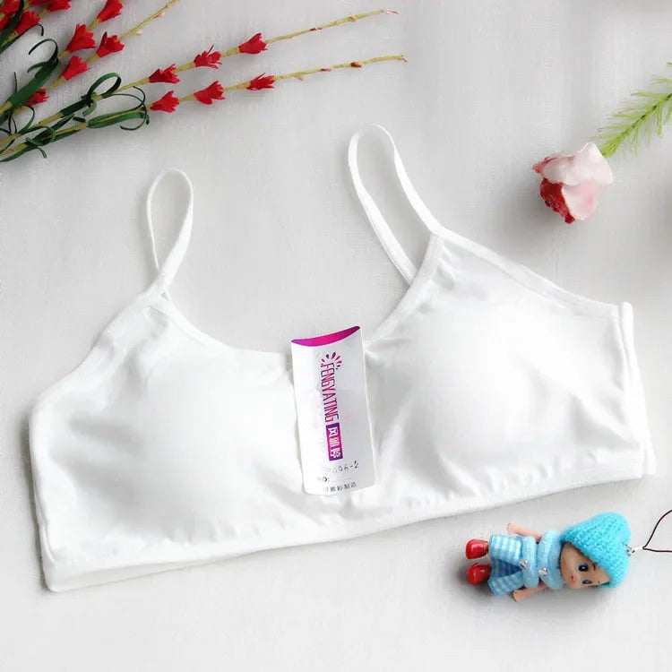 Bra For Girls 12 Years Cotton Brassiere Training Bra Teenagers Lingerie Gym Breathable Tops Underwear 7-16T